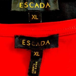 ESCADA Elevated Short Sleeve Top Dark Rust XL. Cotton/Elastane. EUC Easy Care